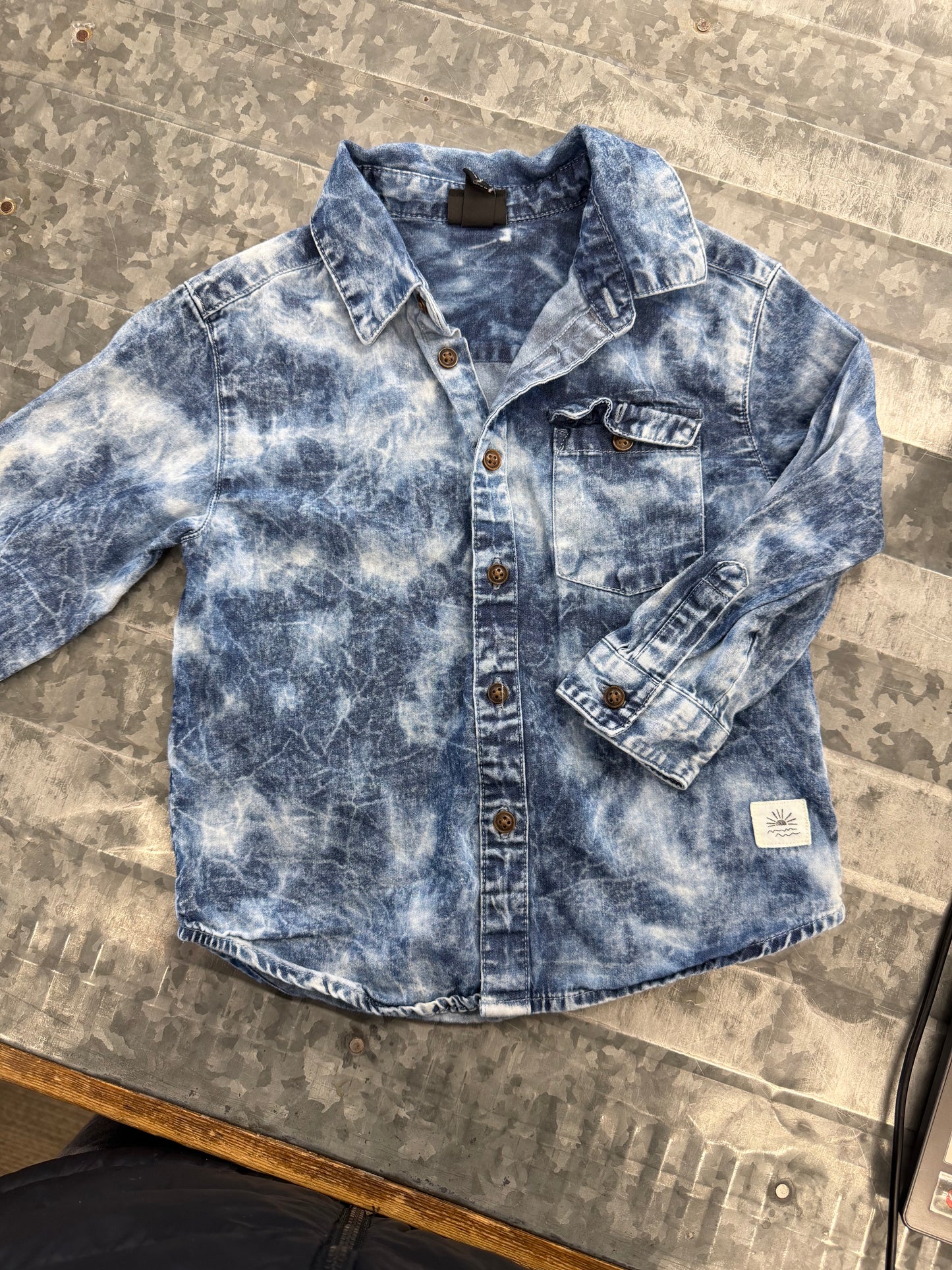 Art Class Button Up Denim Shirt - 2T