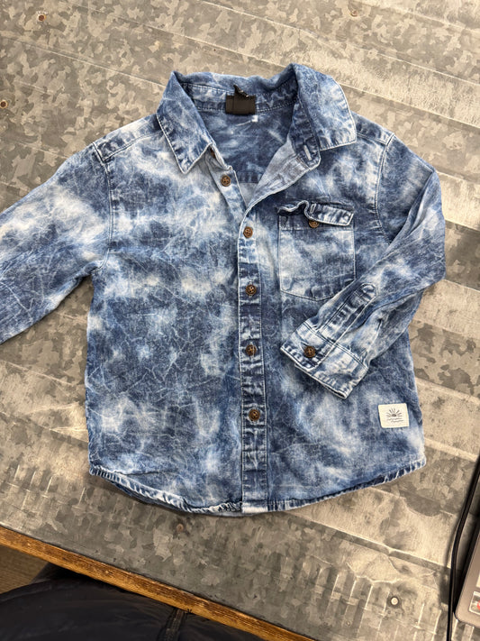 Art Class Button Up Denim Shirt - 2T