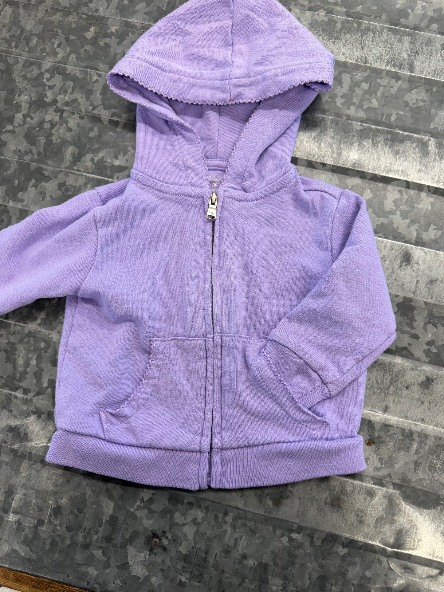 Ralph Lauren Purple Zip-Up - 6M