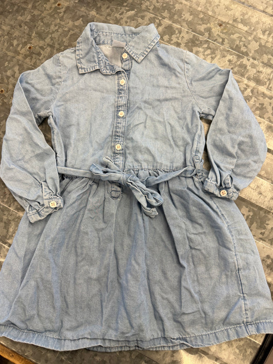 Carter Blue LS Dress - 4T