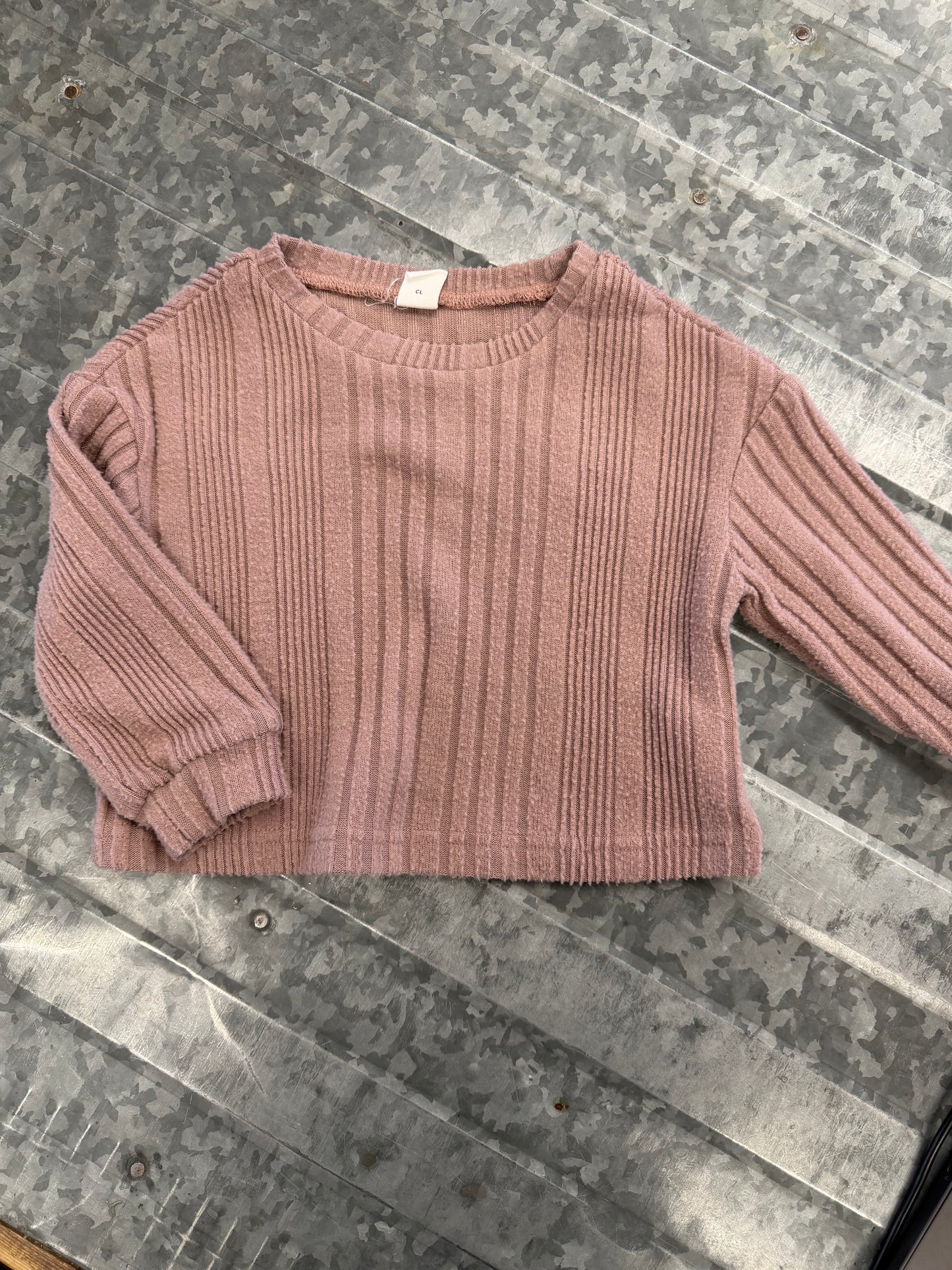 Shein Mauve LS Crop - 12/18M