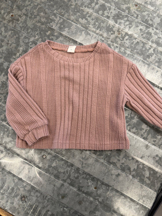 Shein Mauve LS Crop - 12/18M