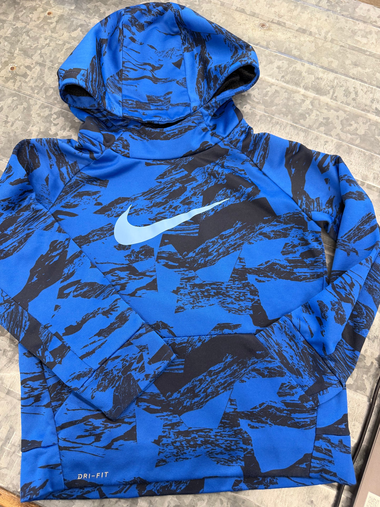 Nike Dri-Fit Blue Hoodie - 6/7