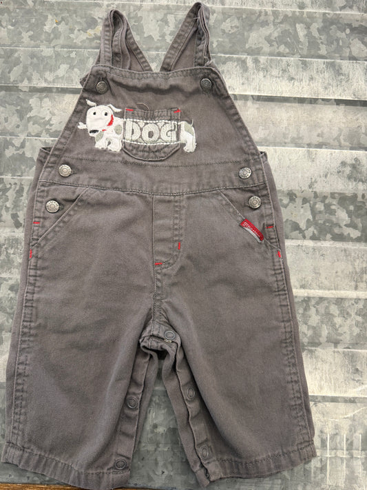 DOG Grey Overalls - 3/6M