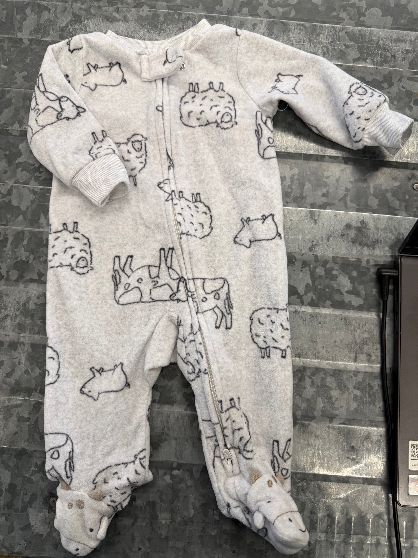 Carter Fleece Farm Sleeper - 0/3M