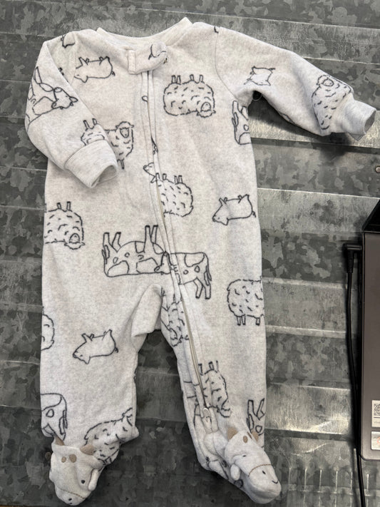 Carter Fleece Farm Sleeper - 0/3M
