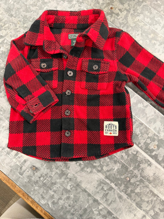 Baby Roots Buffalo Plaid Flannel - 6/12M