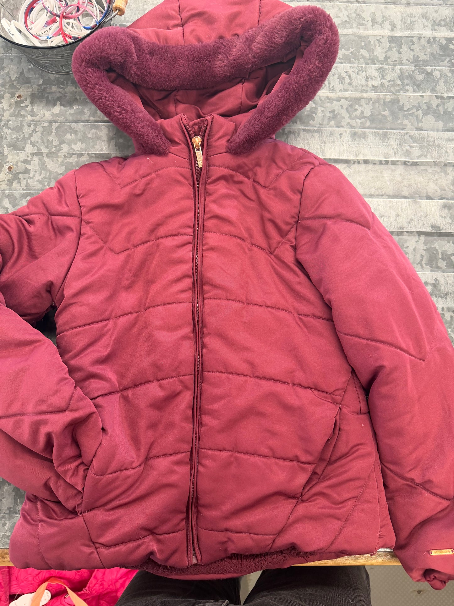 Tahari Maroon Winter Coat - 10