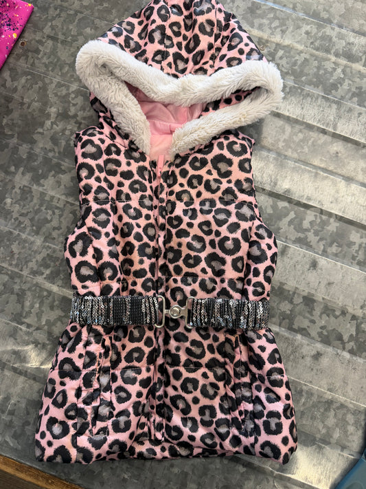 Young Hearts Cheeta Puffer Vest - 3T