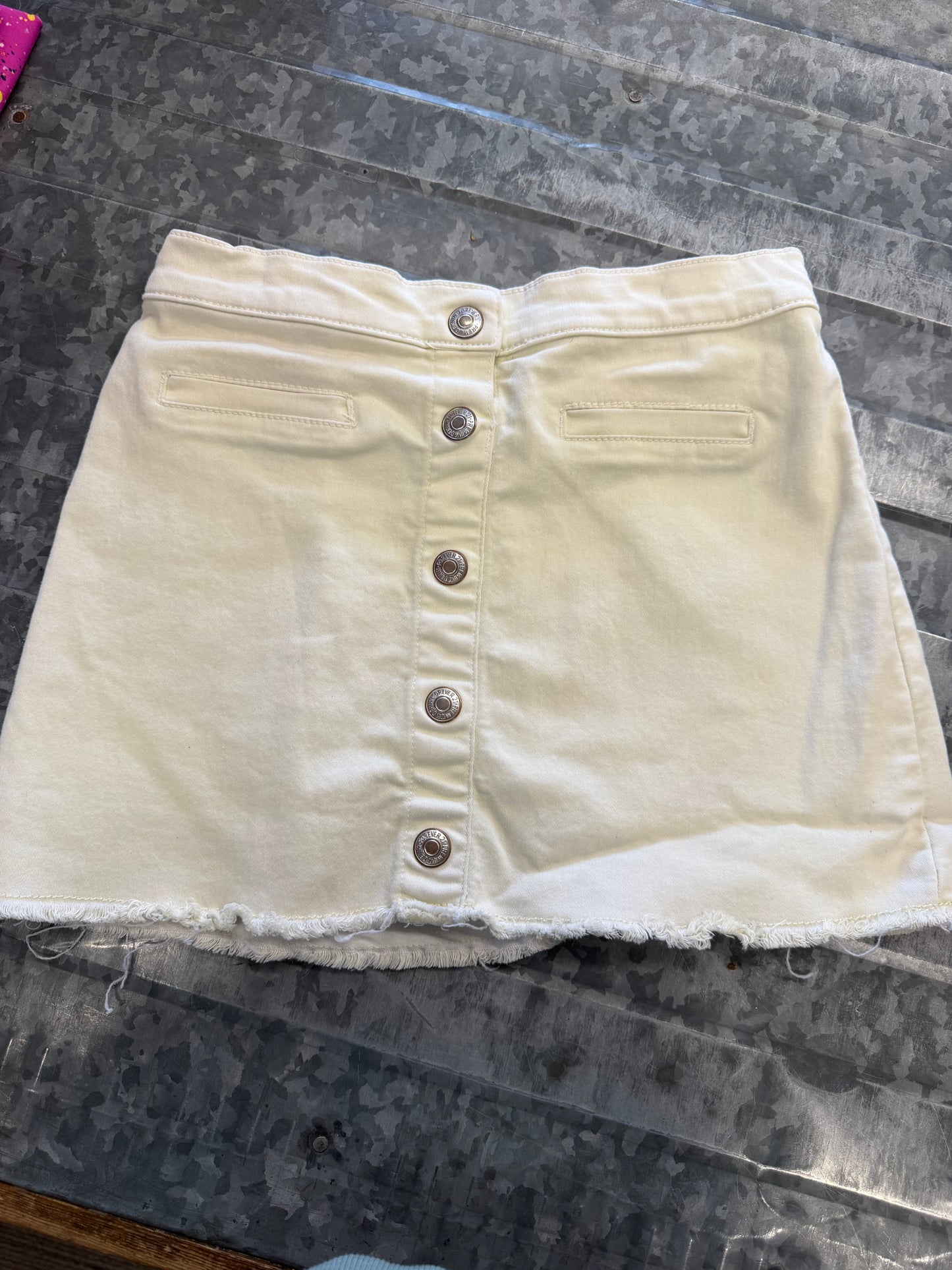 Button Down Denim Skirt - 10