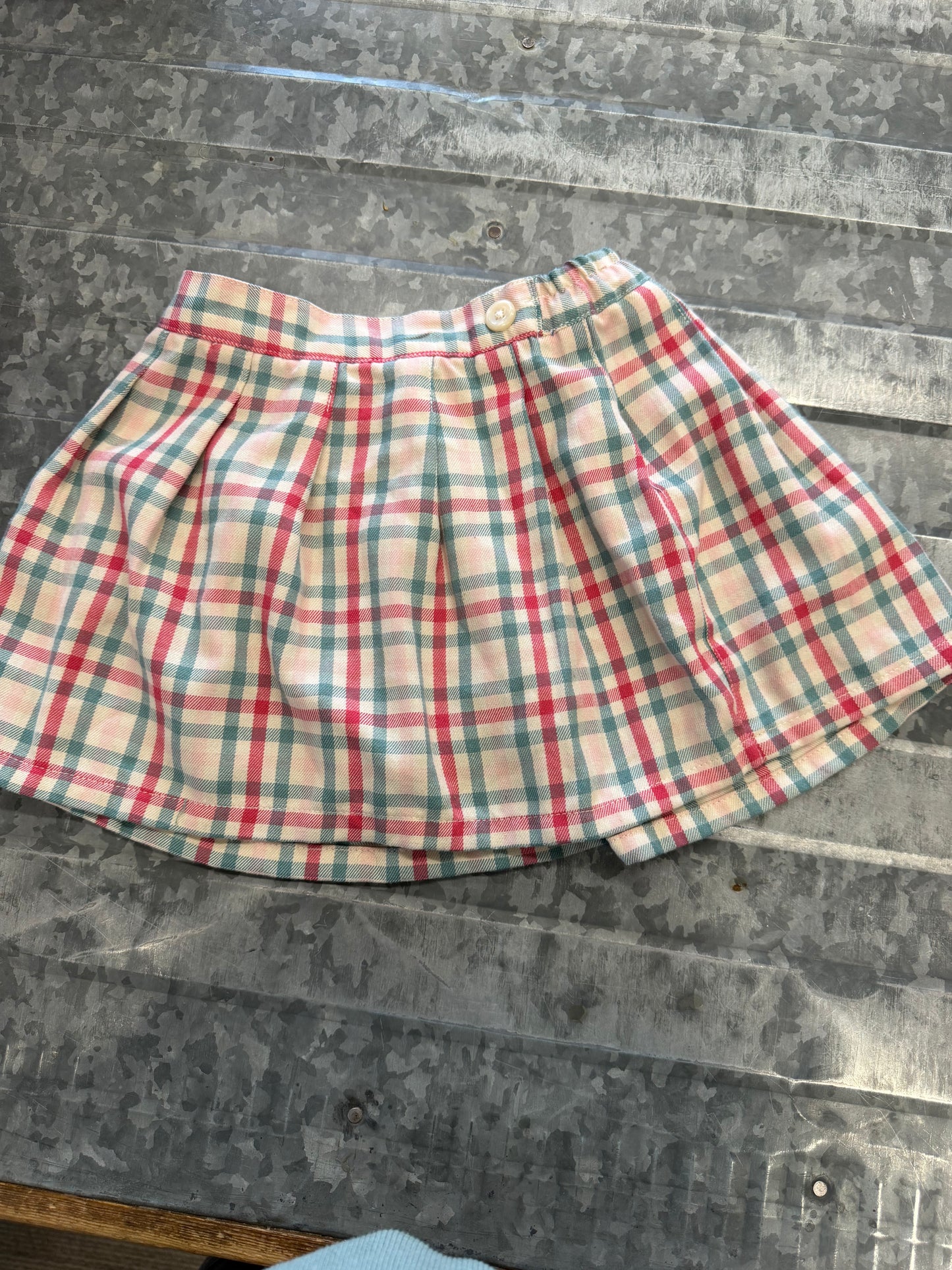 Neutral Girl Plaid Skirt - 4/5