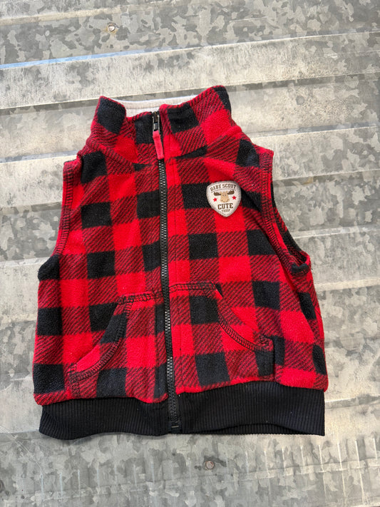 Carter Buffalo Plaid Vest - 12M