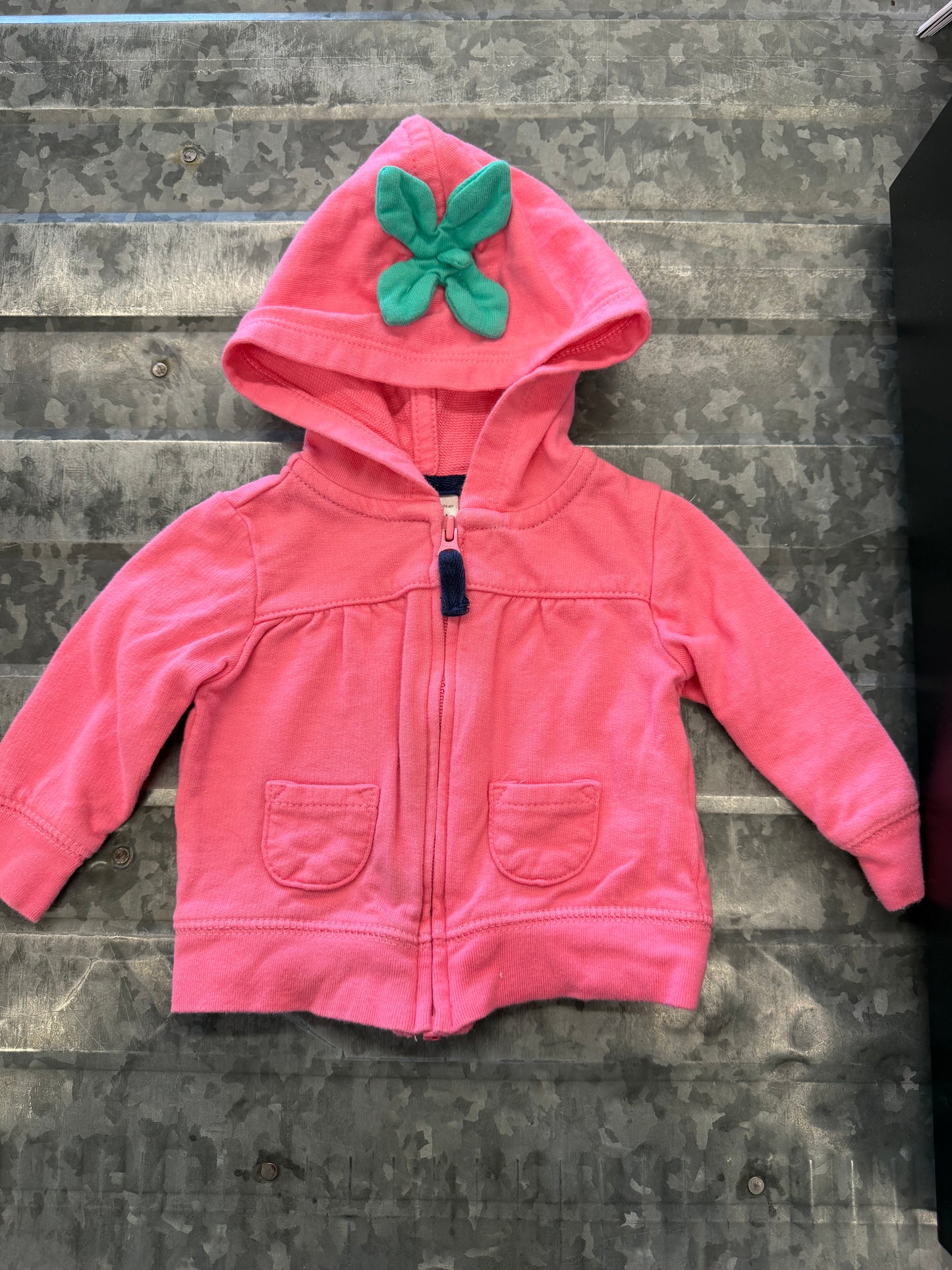 Carter Strawberry Zip-Up - NB