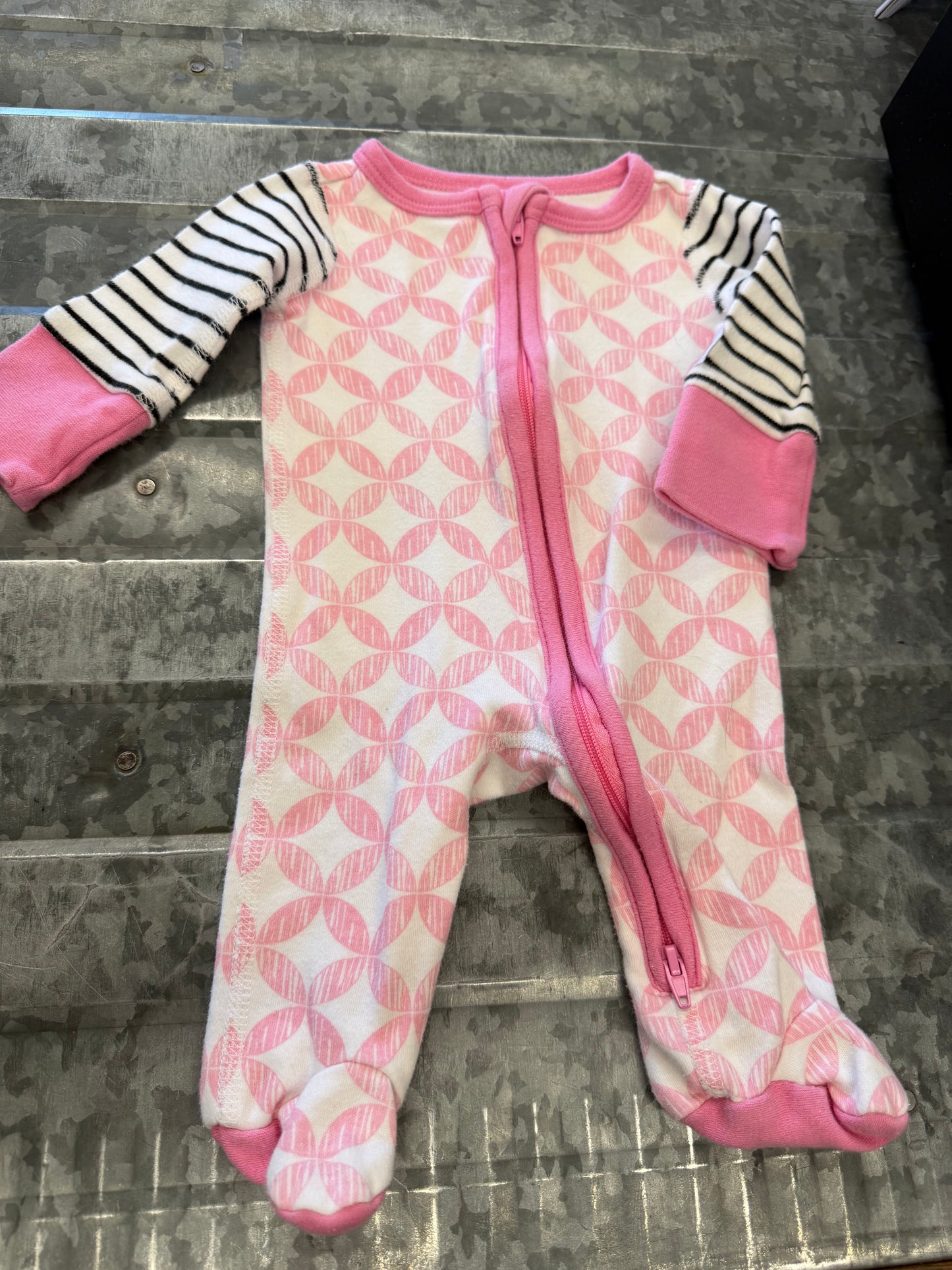 Boppy Pink Printed Sleeper - NB