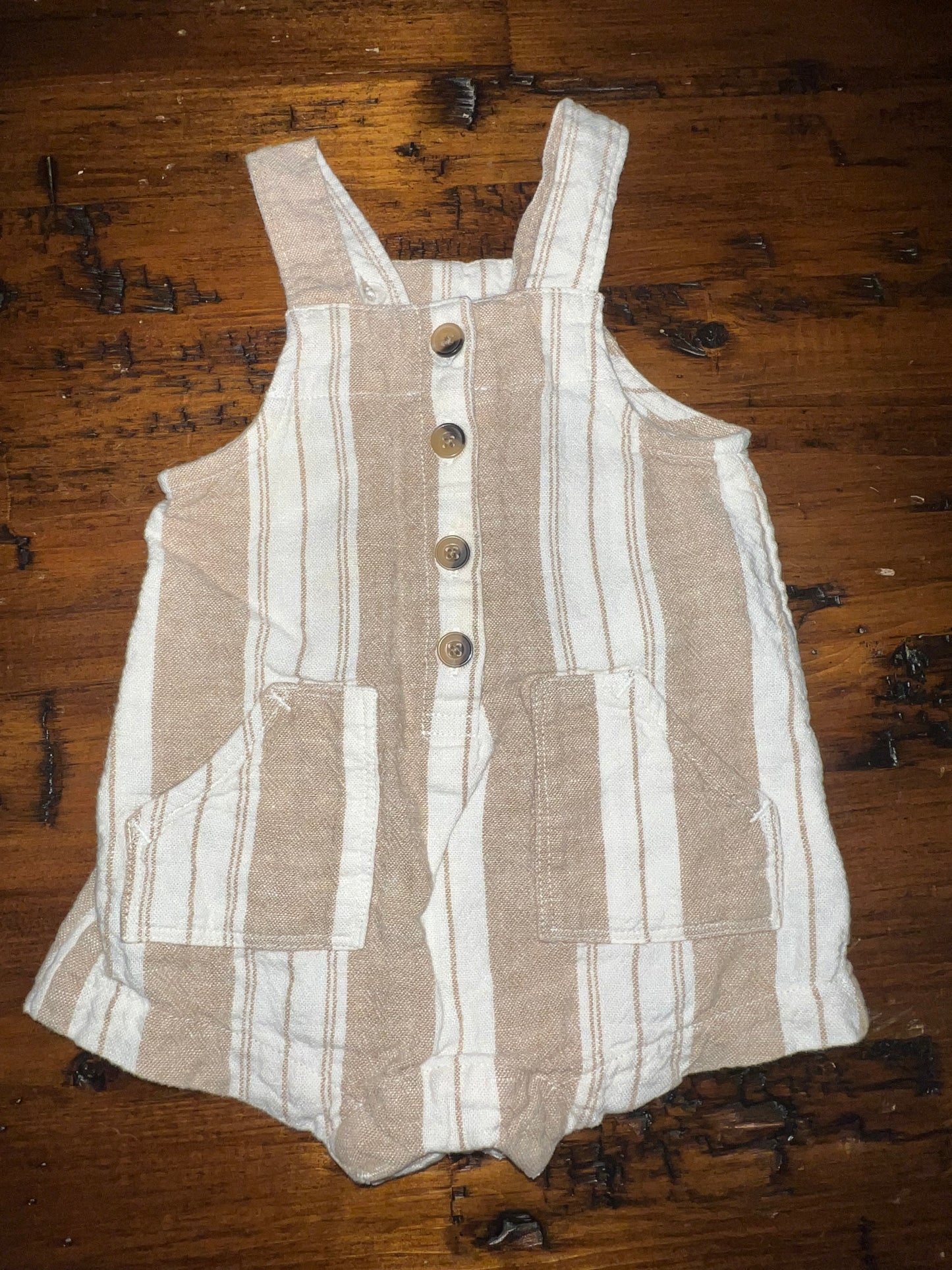 Old Navy Striped Overalls - 0/3M