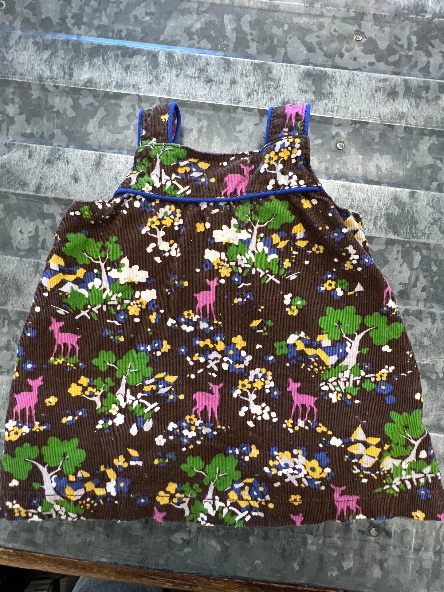 Baby Boden Woodland Corduroy Dress - 12/18M