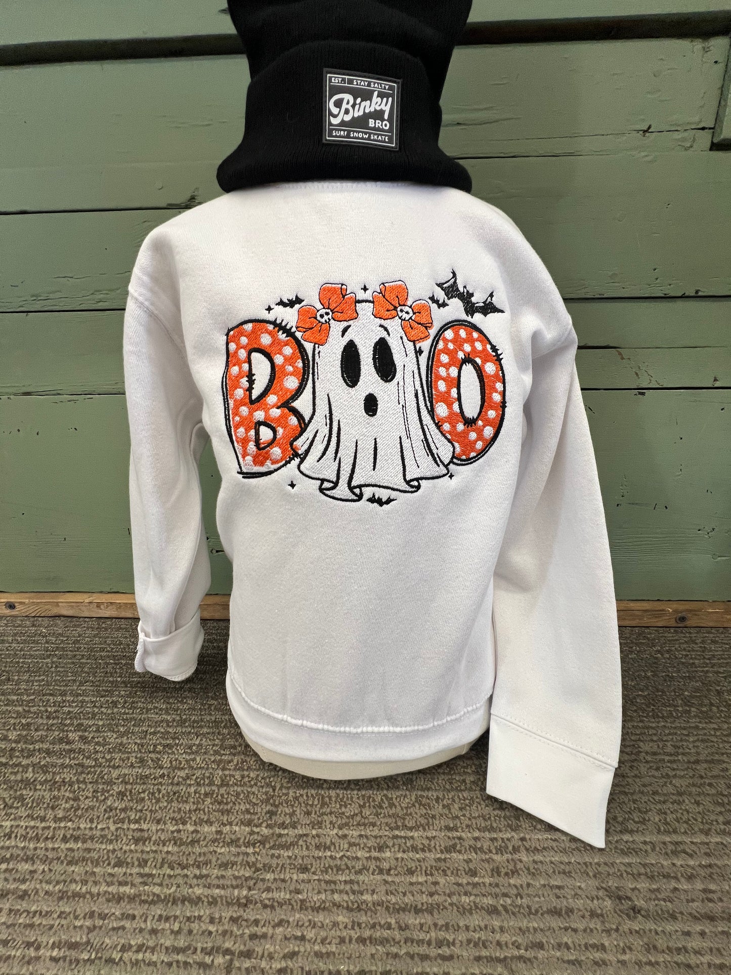 BOO Crewneck Sweatshirt - White