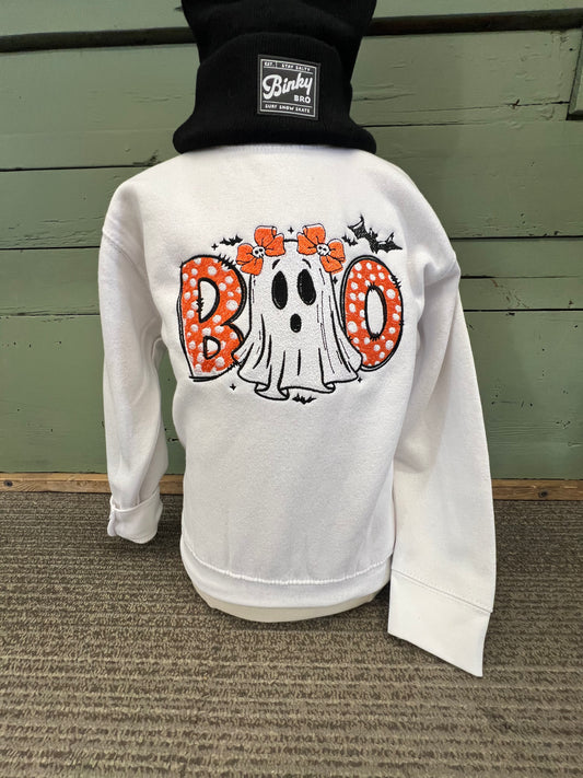 BOO Crewneck Sweatshirt - White