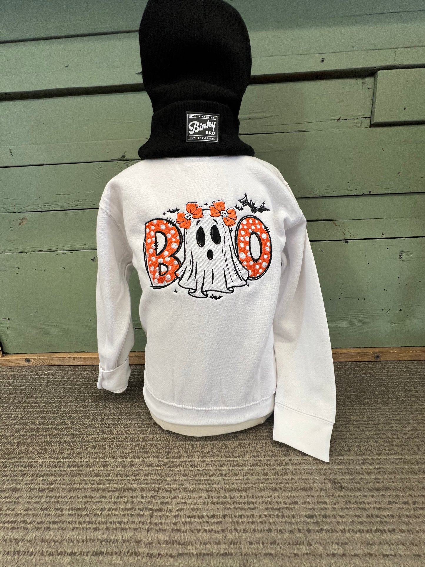 BOO Crewneck Sweatshirt - White