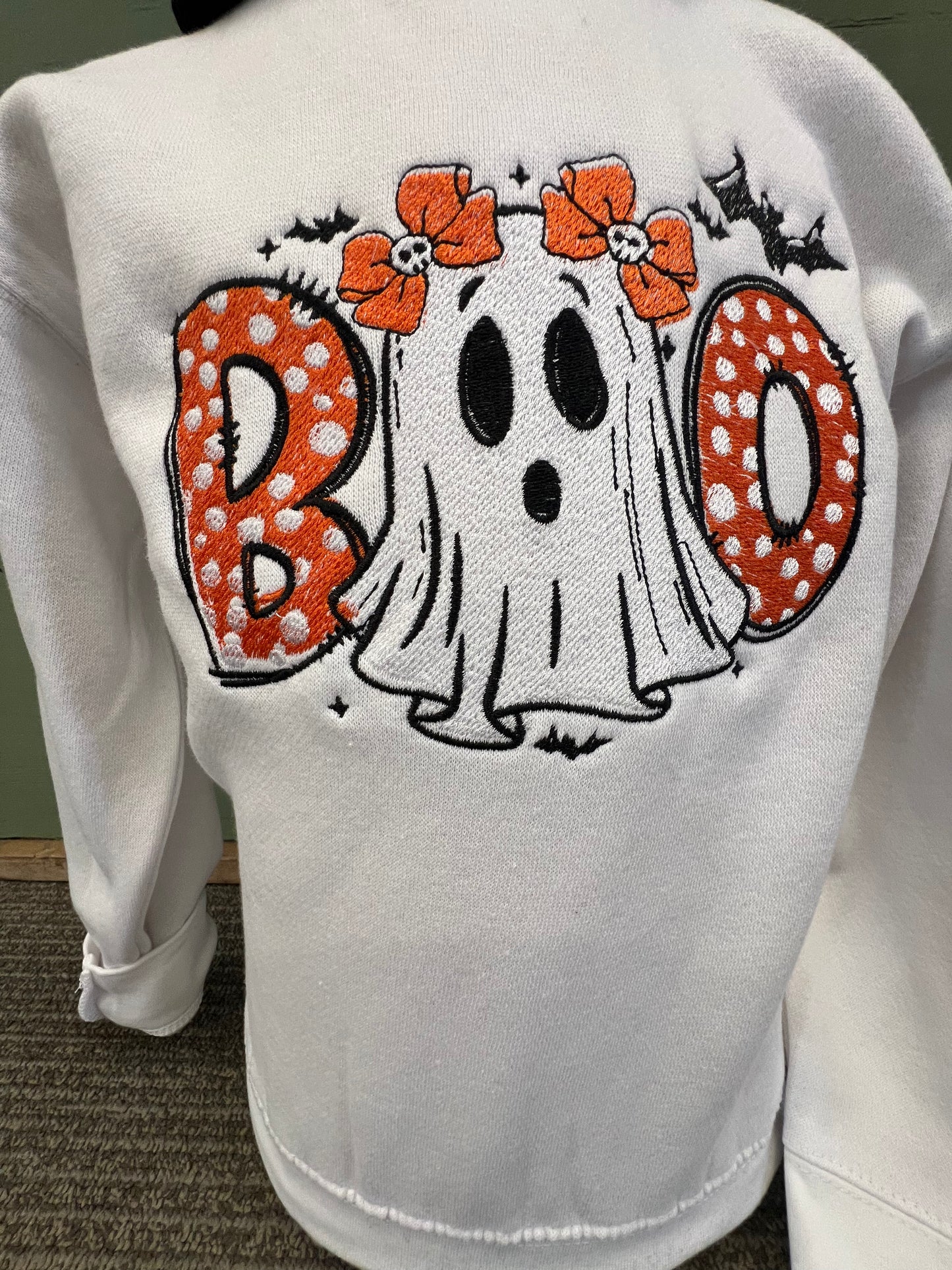 BOO Crewneck Sweatshirt - White