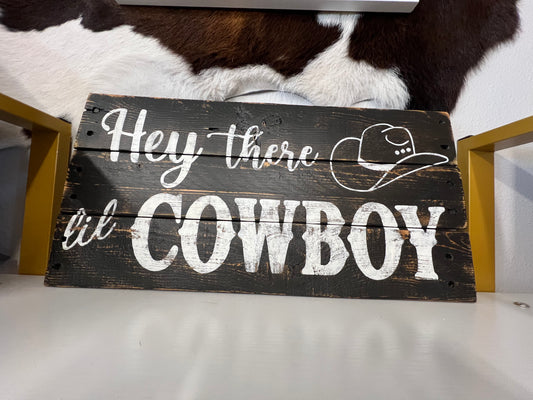 Lil Cowboy Wood Sign