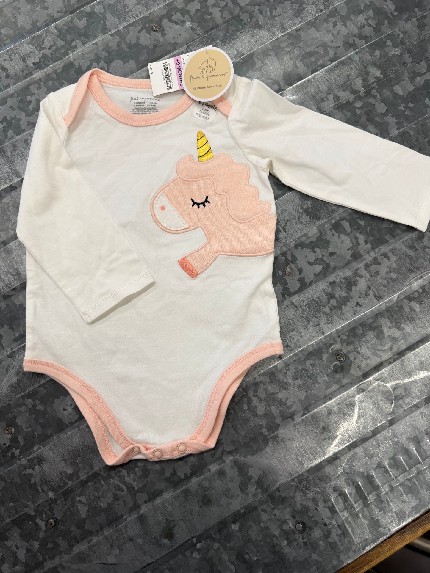 NWT First Impressions Unicorn Onesie - 6/9M
