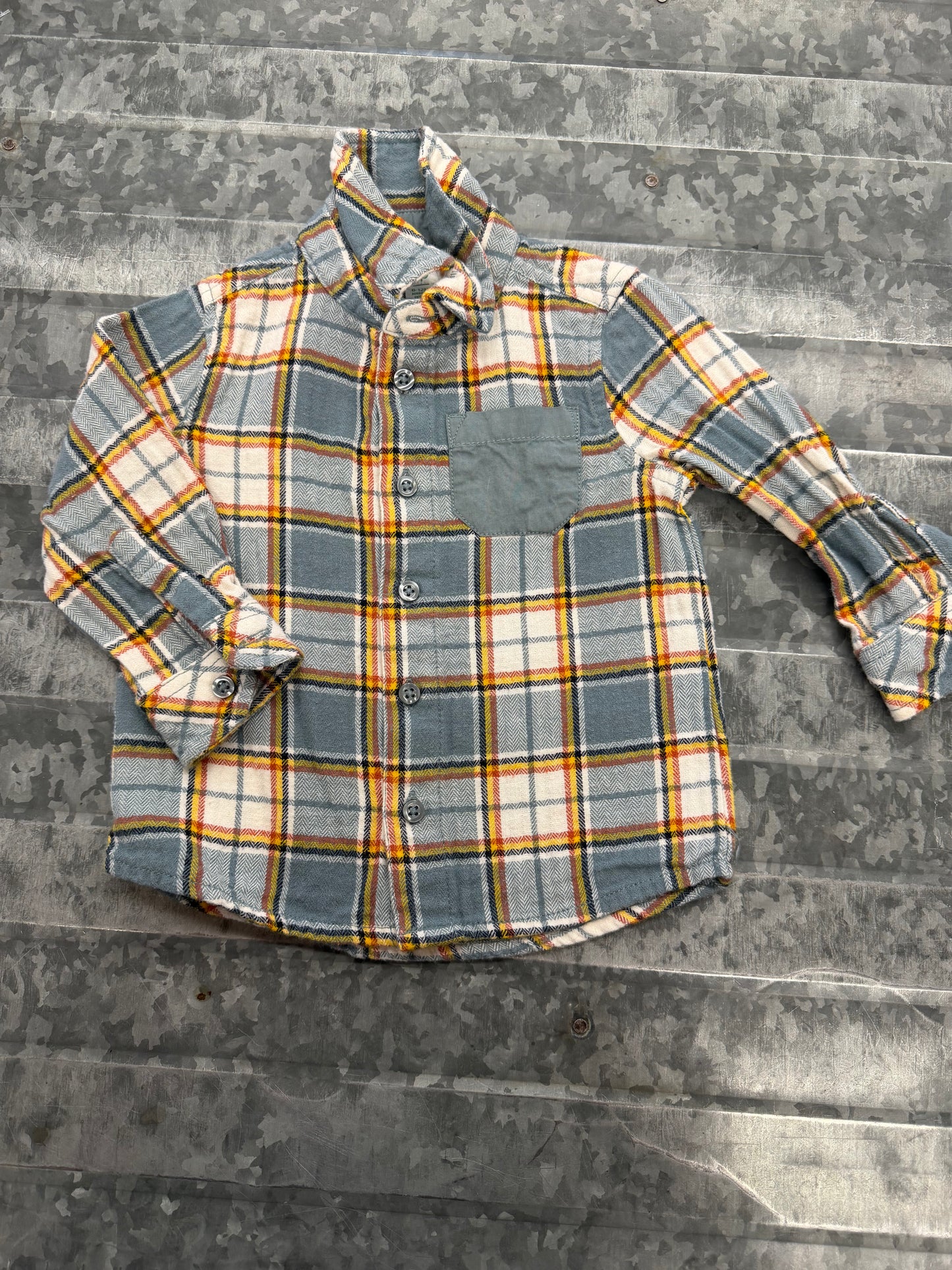 dip Blue Flannel - 6/12M