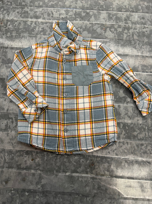 dip Blue Flannel - 6/12M