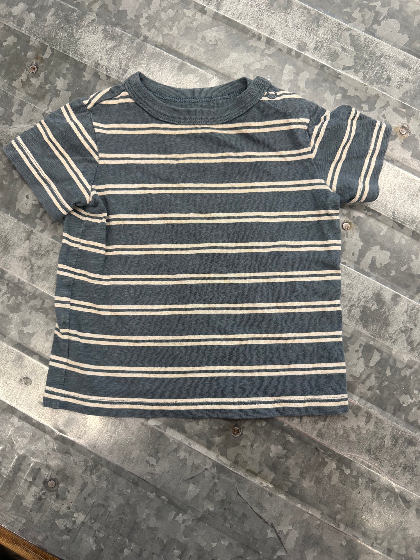 Little Co Striped Cotton Shirt - 9M