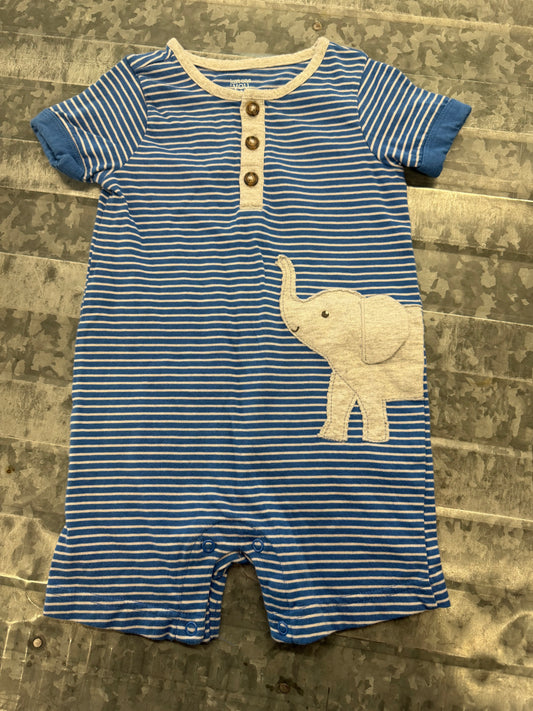 JOY Elephant Striped Romper - 9M