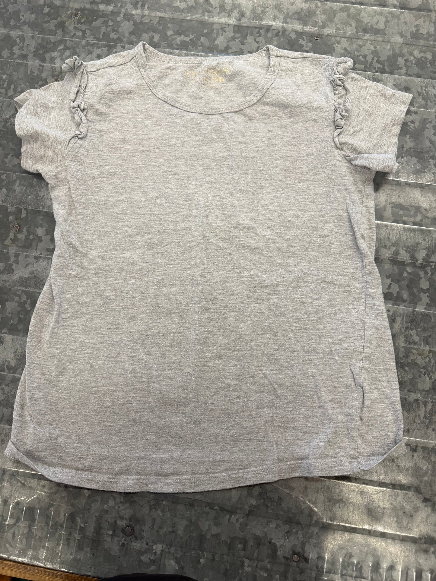 Vigoss Grey Ruffle Shirt - 14