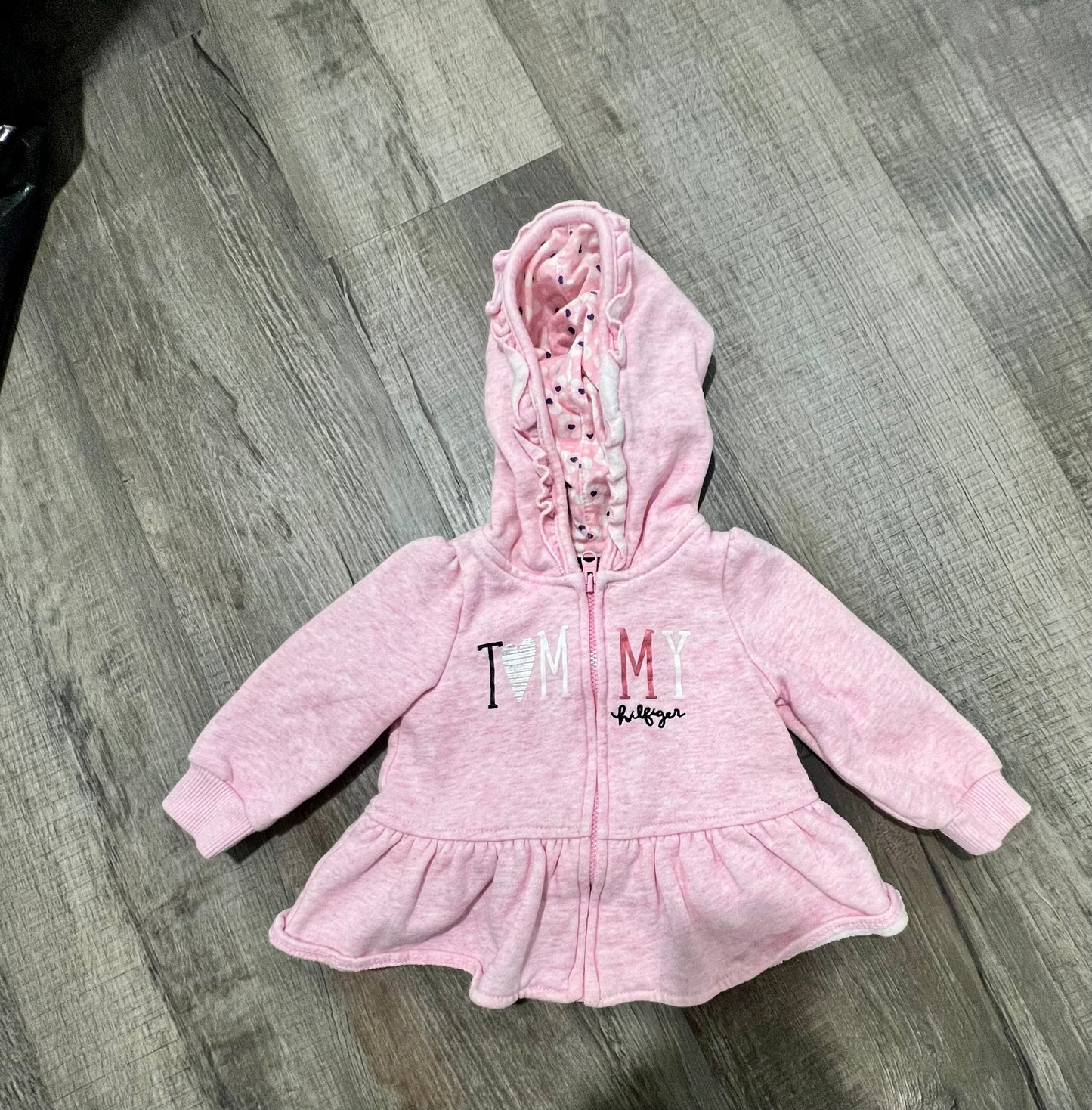 T. Hilfiger Ruffle Zip Hoodie - 9M