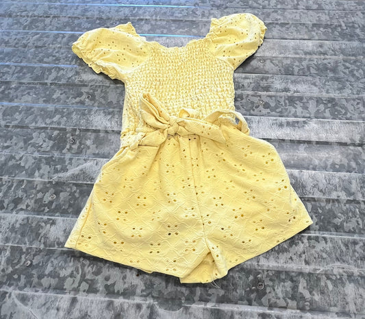 Ruffle Yellow Romper-5