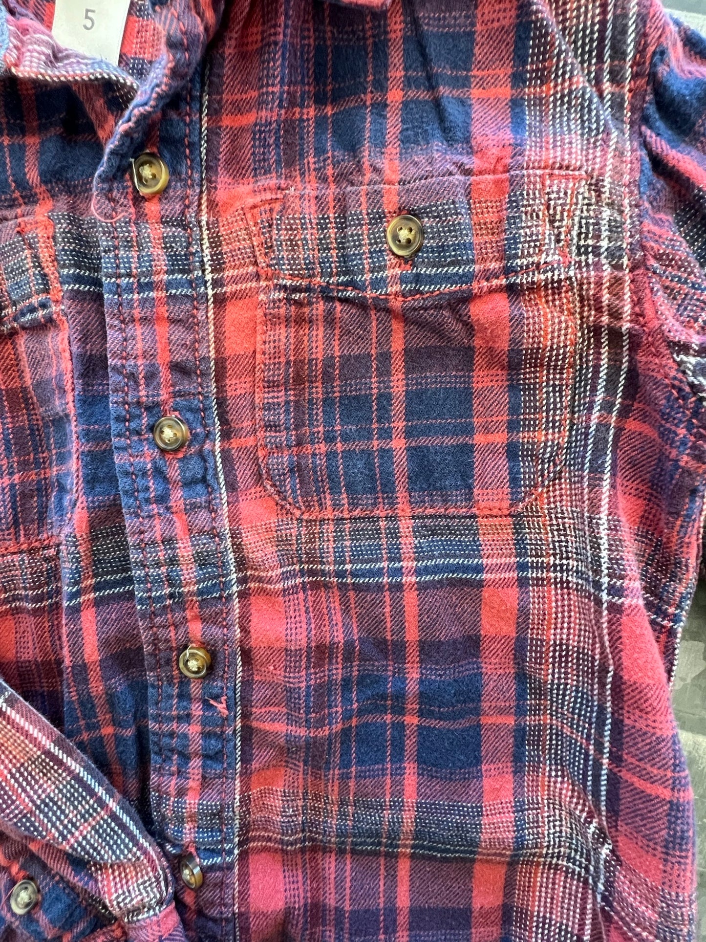 Carter Plaid Button Up - 5T