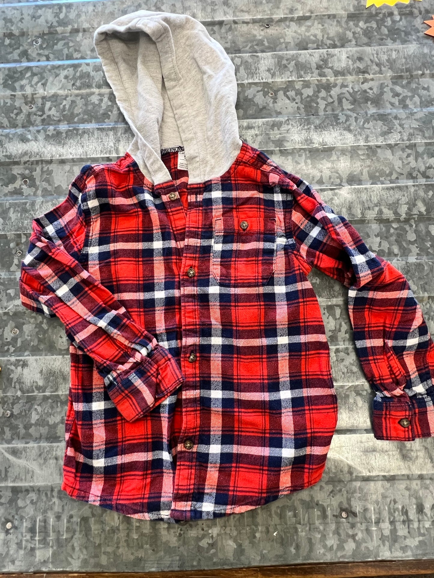 Carter Plaid Button Up - 5T