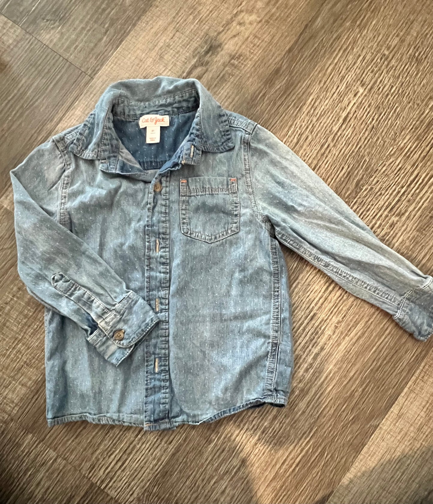 Cat & Jack LS Button Up - 3T