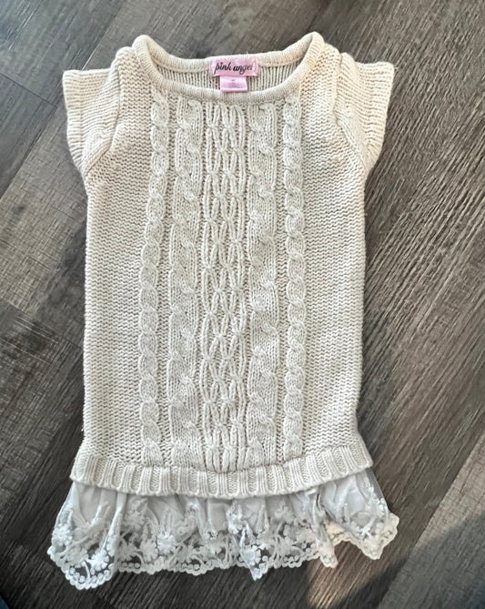 Pink Angel Sweater Dress - 3T