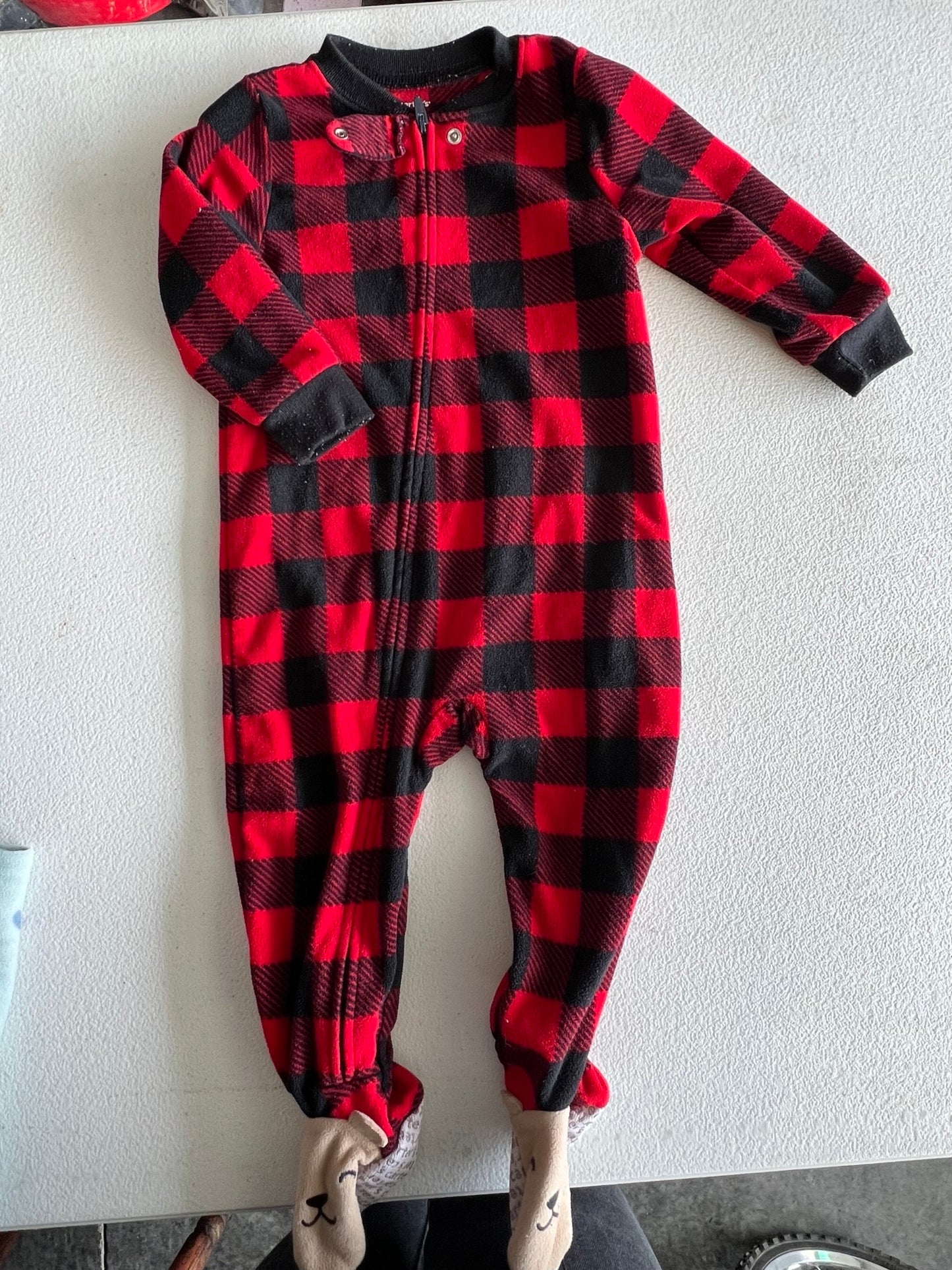 Cater Buffalo Plaid Footie Sleeper - 18M