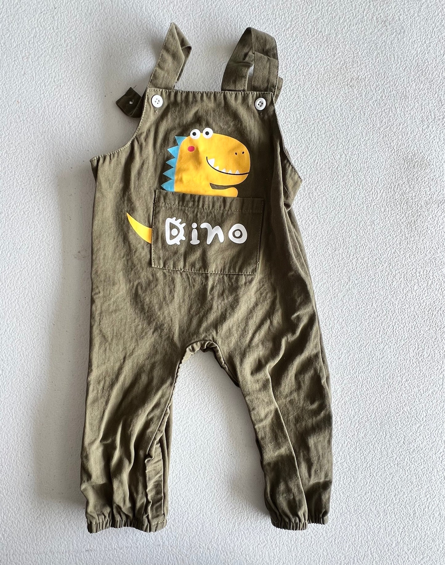 Dino Overalls - 6/12M