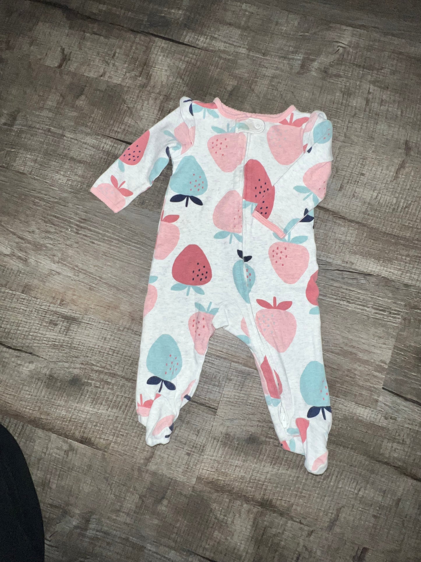 Carter Strawberry Jammies - 6M