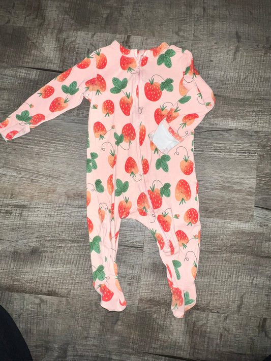 Old Navy Strawberry Jammies - 6/9M