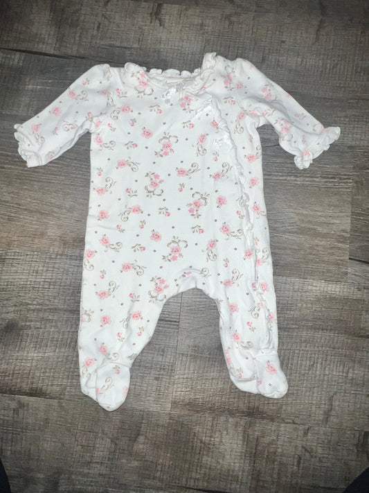 Little Me Floral Ruffle Jammies - 3M