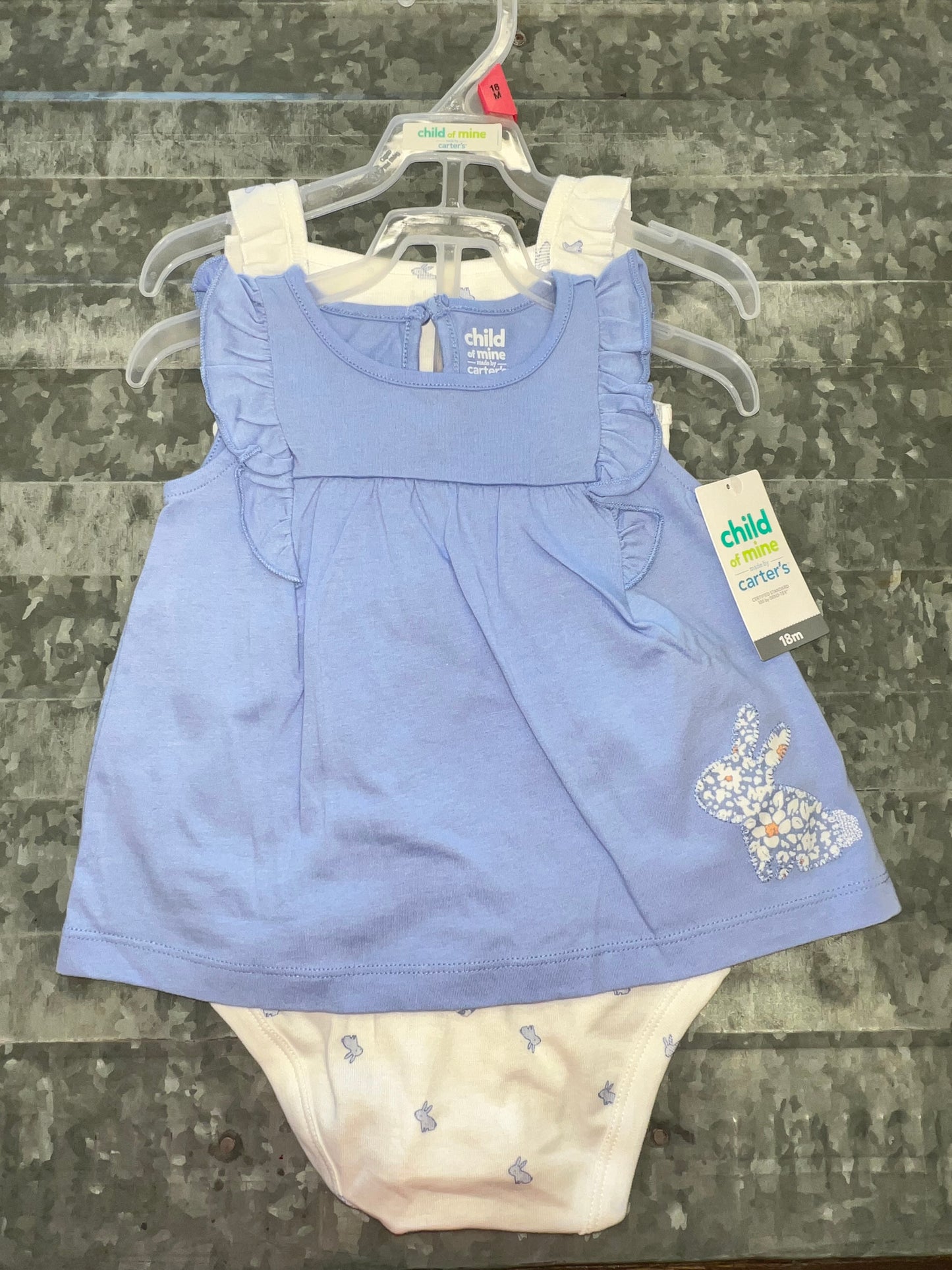 NWT Carter Ruffle Shirt + Onesie Set - 0/3M