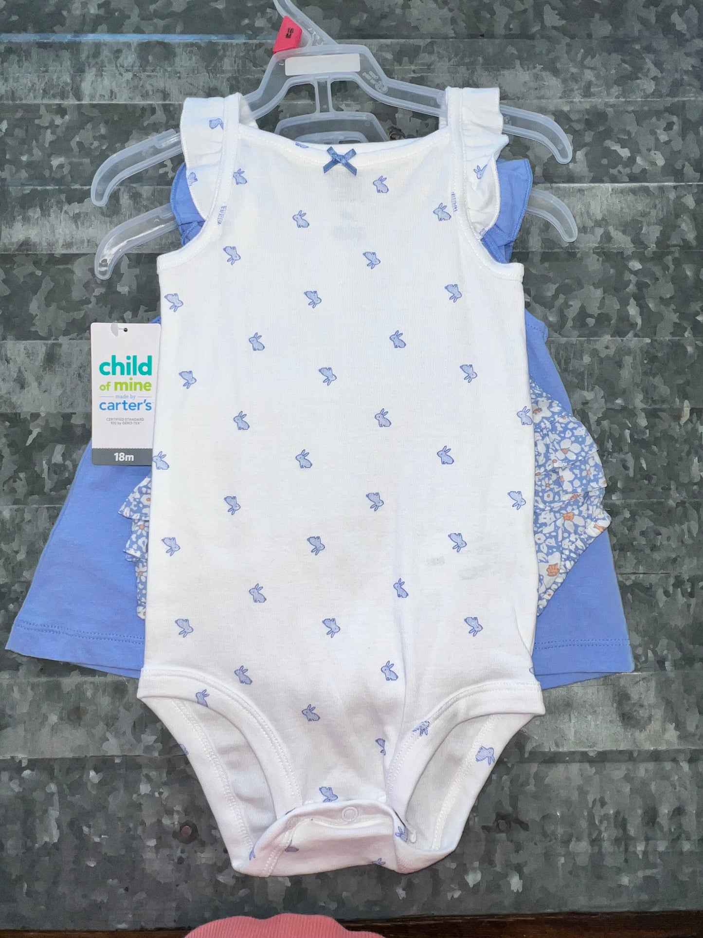 NWT Carter Ruffle Shirt + Onesie Set - 0/3M