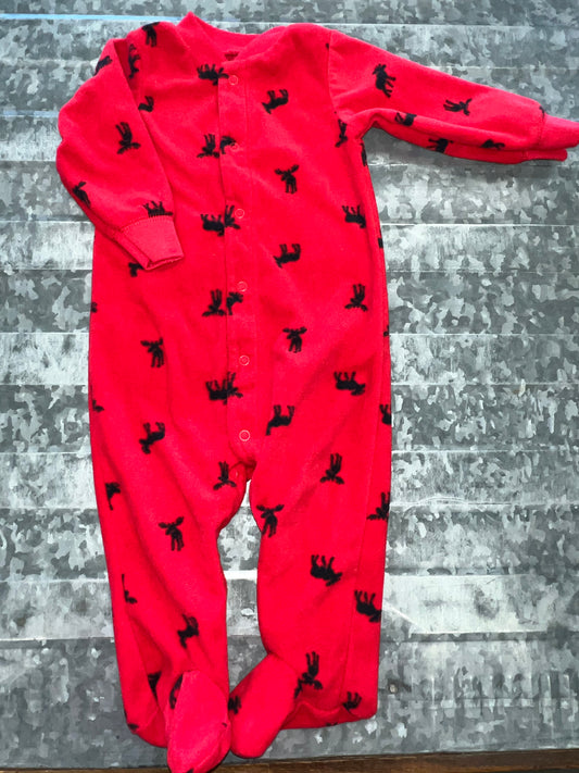 Carter Moose Footsie Jammies - 9M