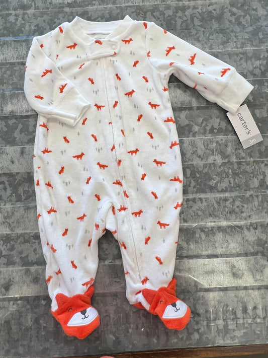 NWT Carter Fox Footie Jammies - 3M