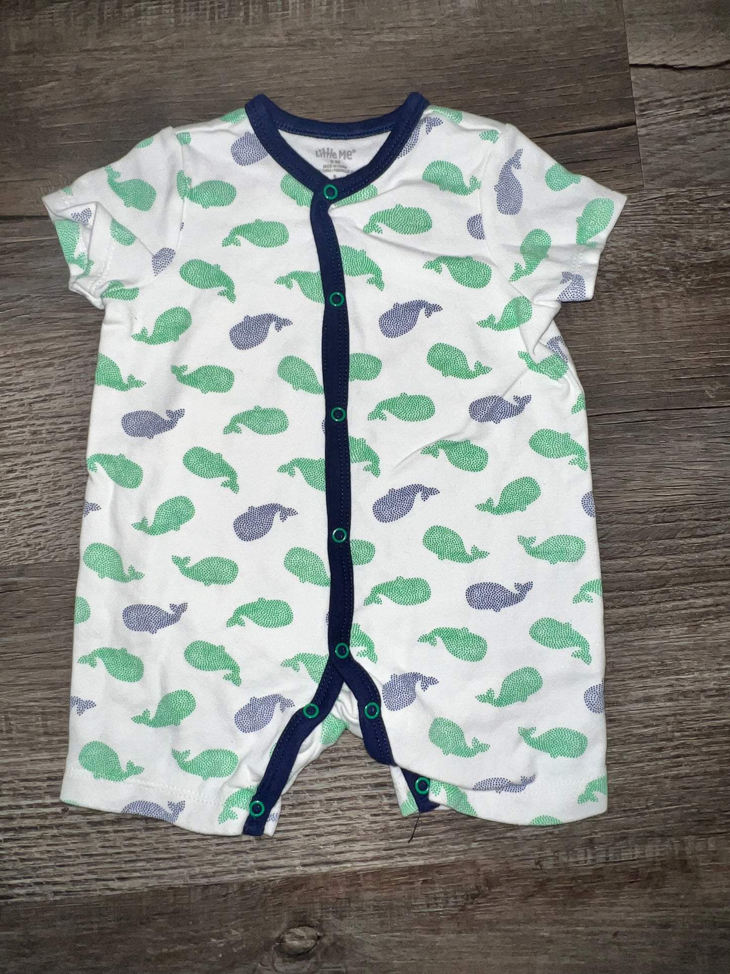 Little Me Whale Romper - 9M