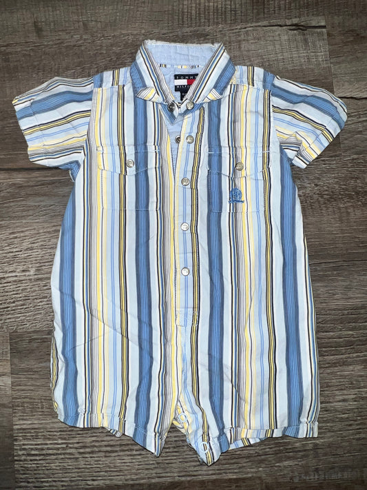 T.Hilfiger Button Down Romper - 6/12M