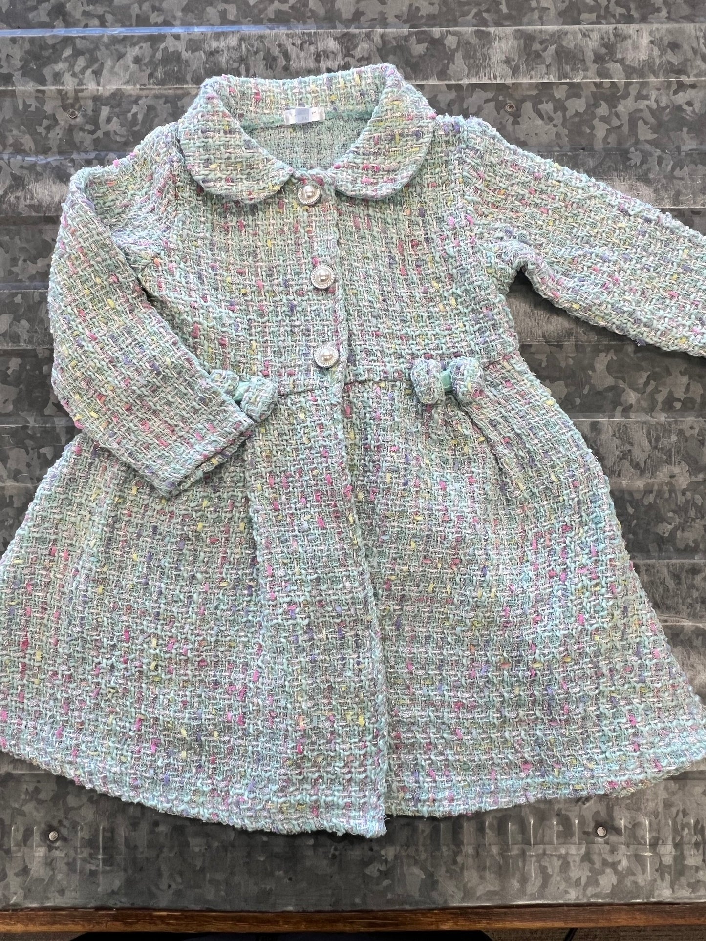 Tahari Pearl Button Coat - 3T