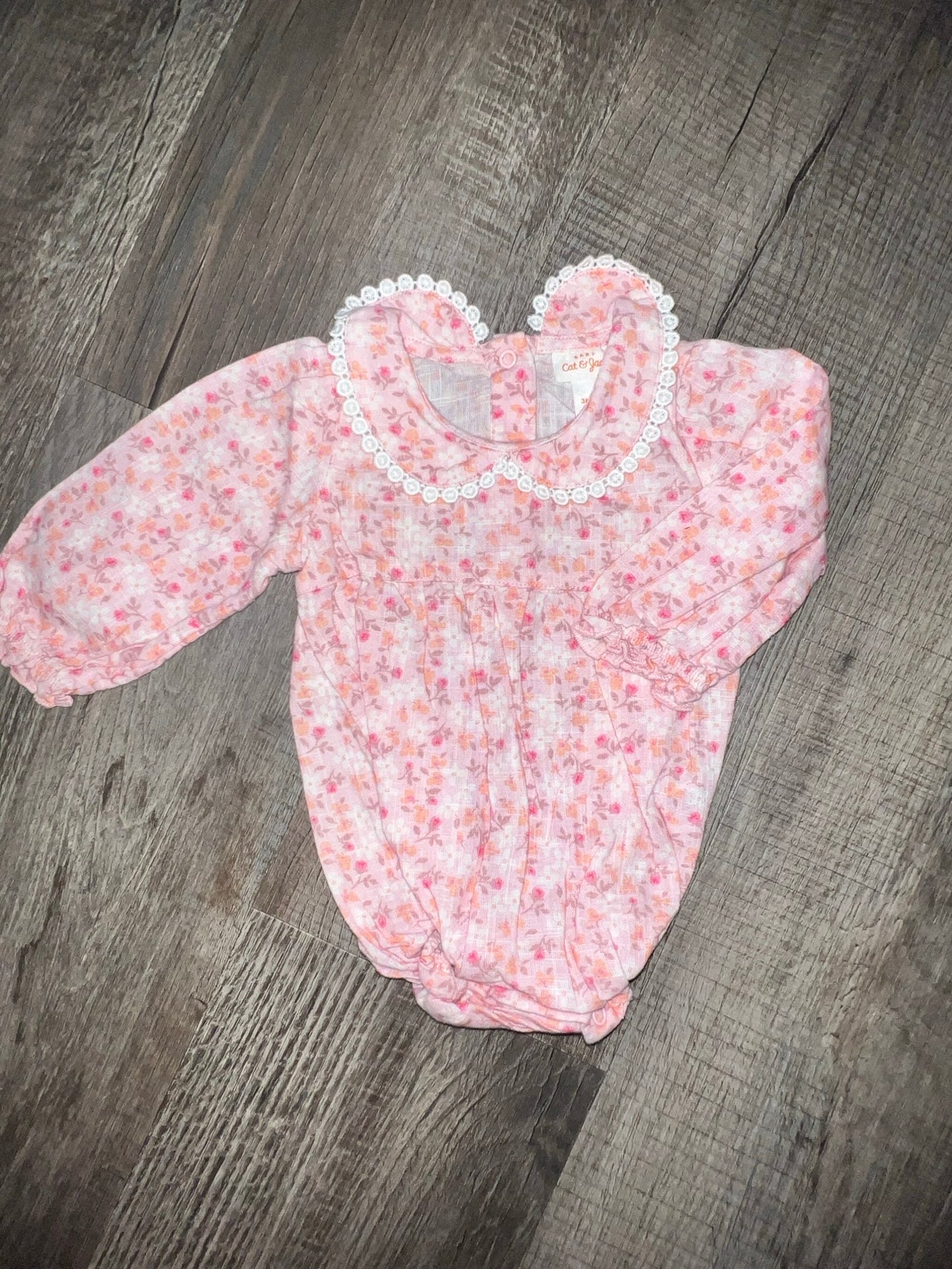 Cat & Jack LS Floral Blouse - 3/6M